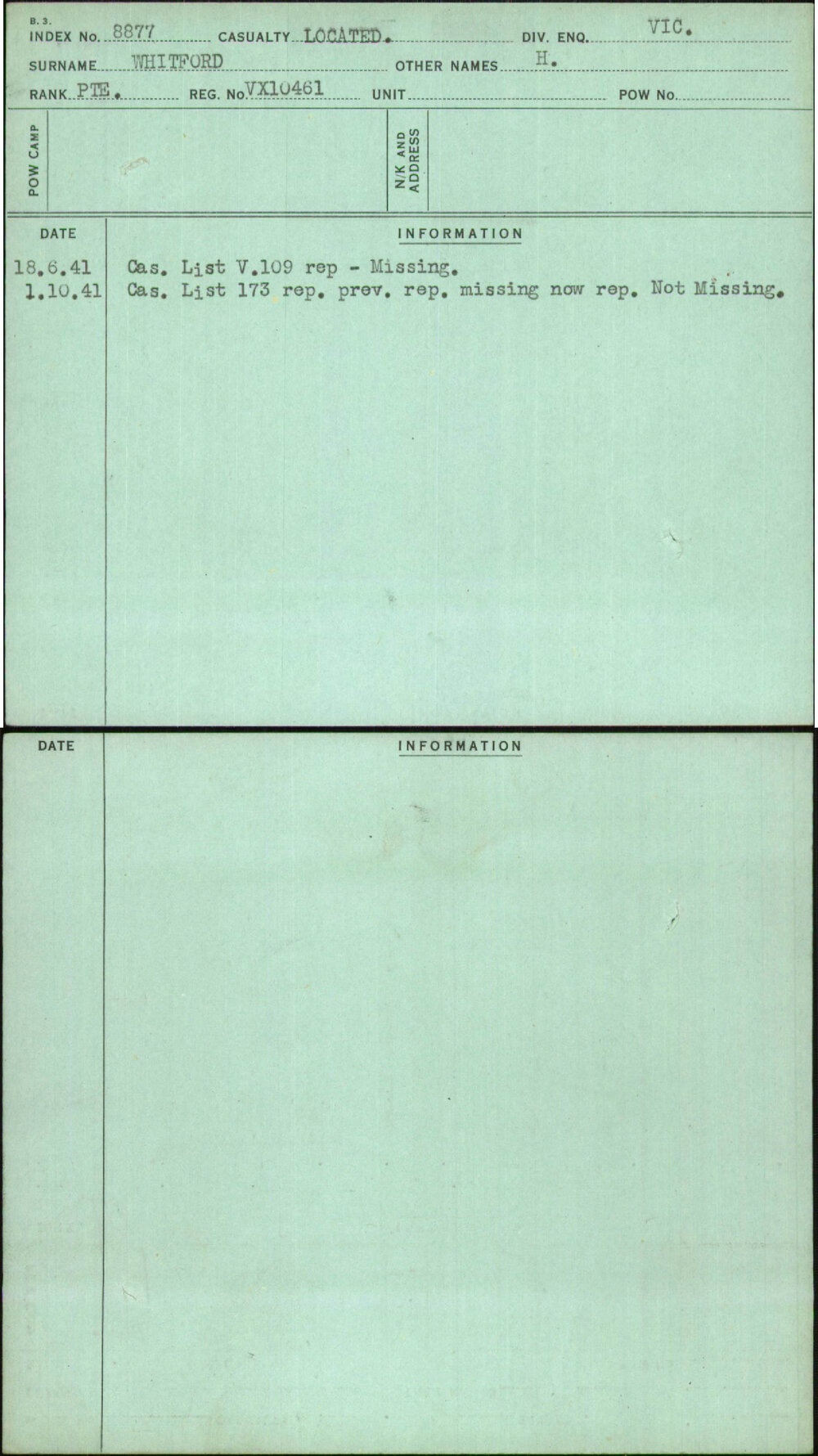 Whitford, H, VX10461