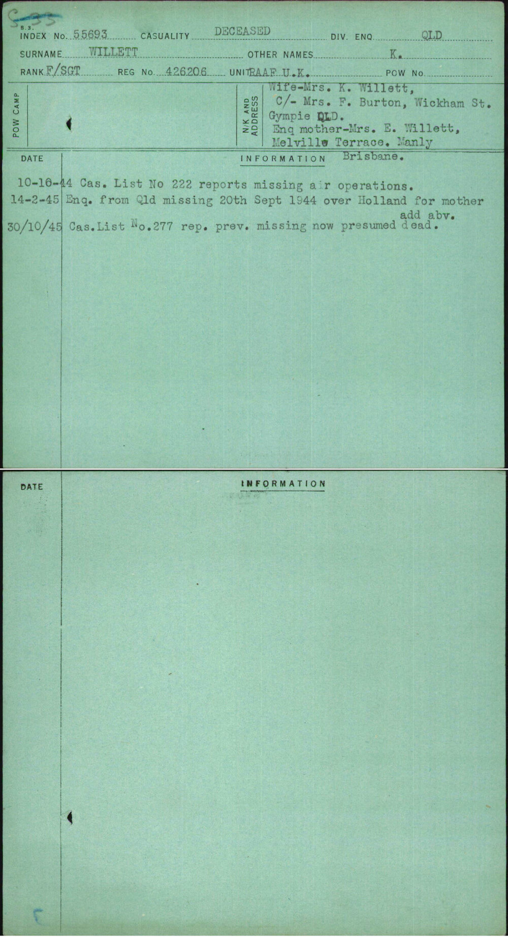 Willett, K, 426206