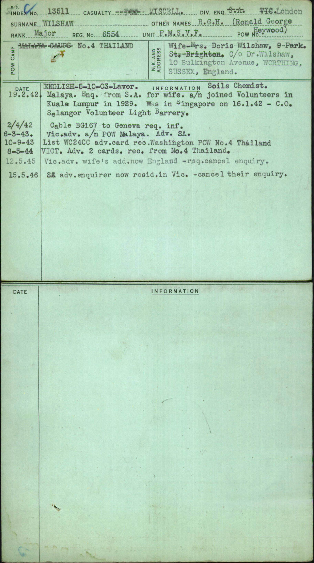 Wilshaw, R G H (Ronald George Heywood), 6554