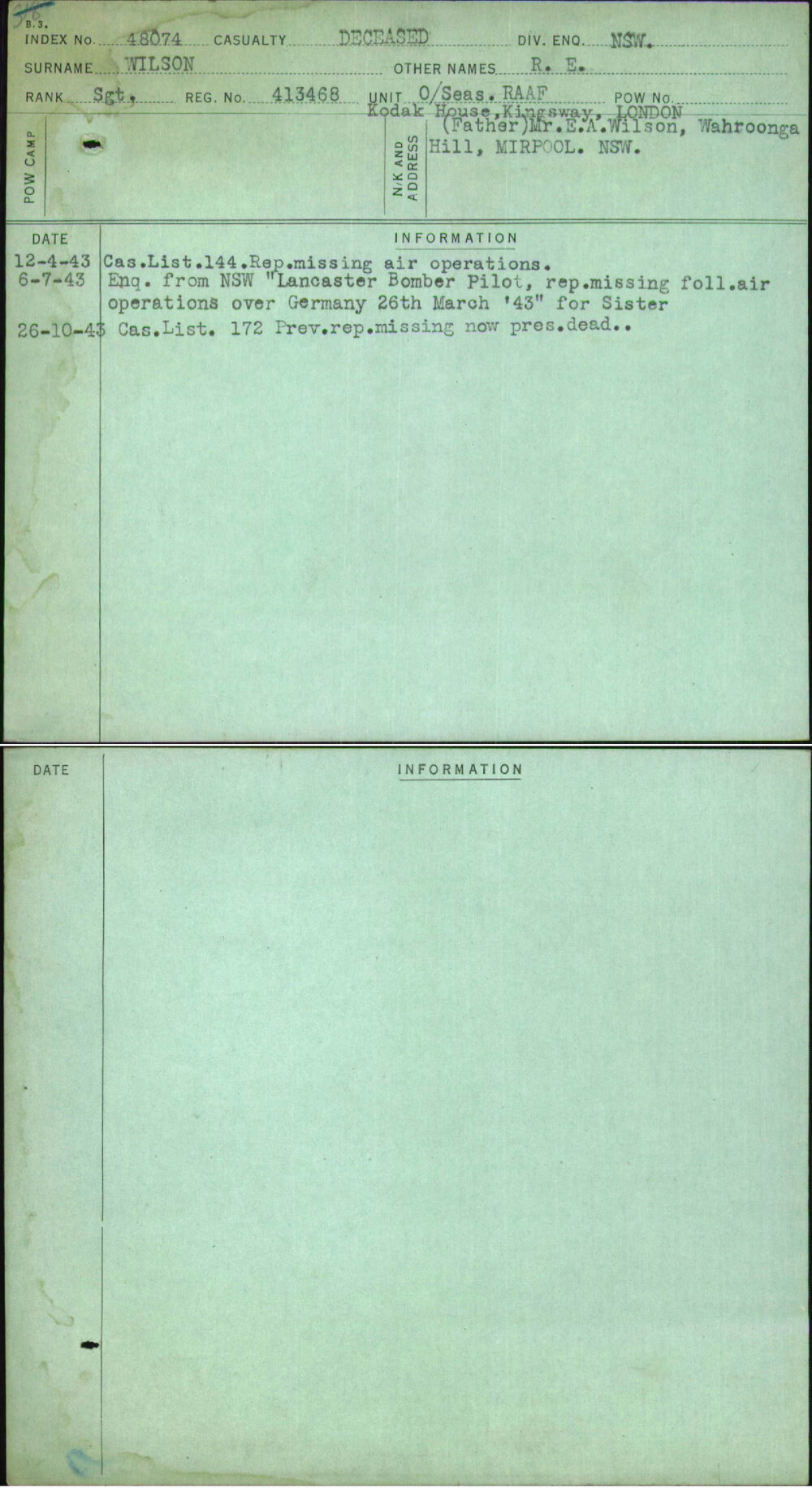 Wilson, R E, 413468