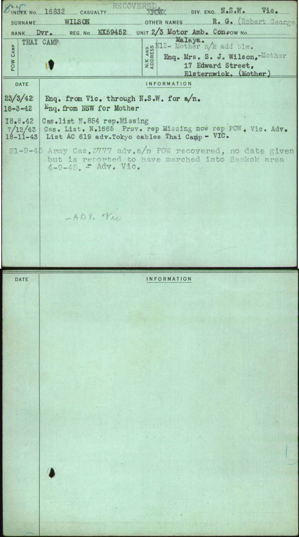 Wilson, R G (Robert George), NX59452