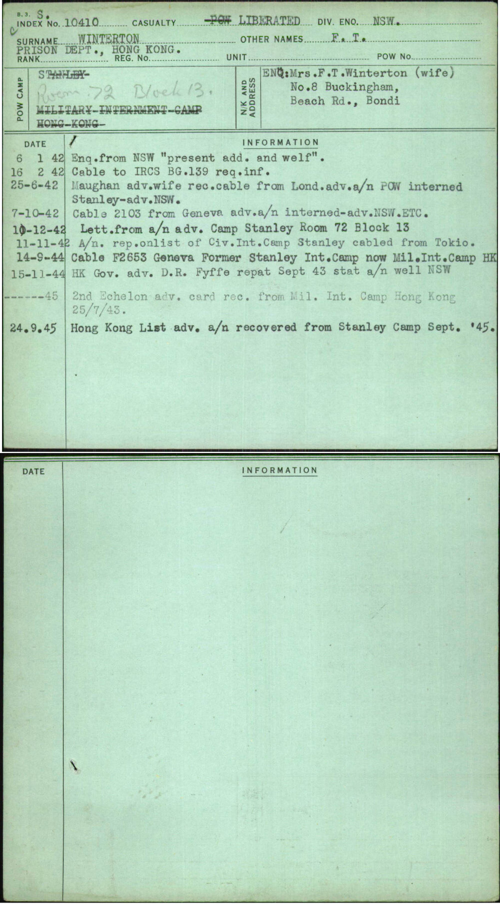 Winterton, F T, [No Service Number]