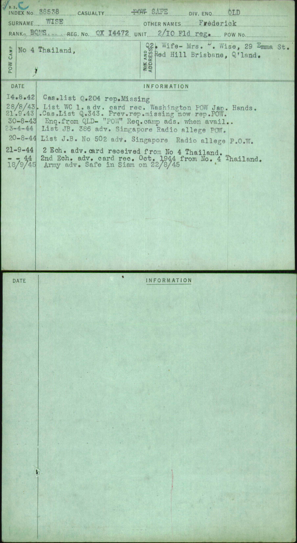 Wise, Frederick, QX14472