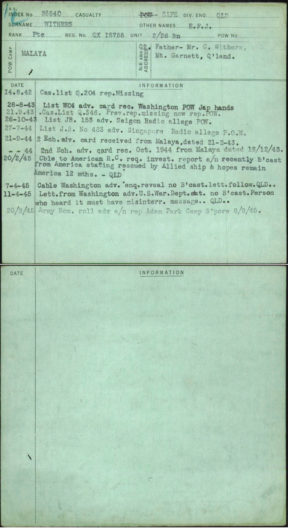 Withers, E F J, QX15755