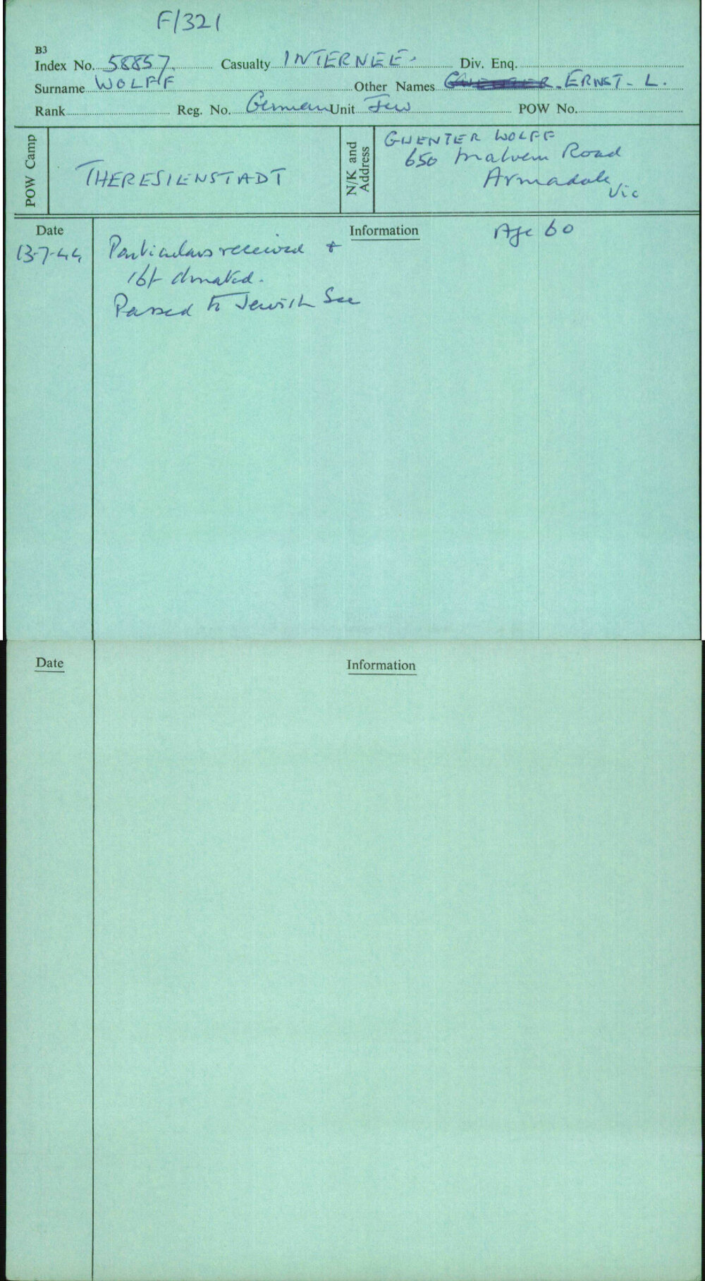 Wolff, Ernst L, German