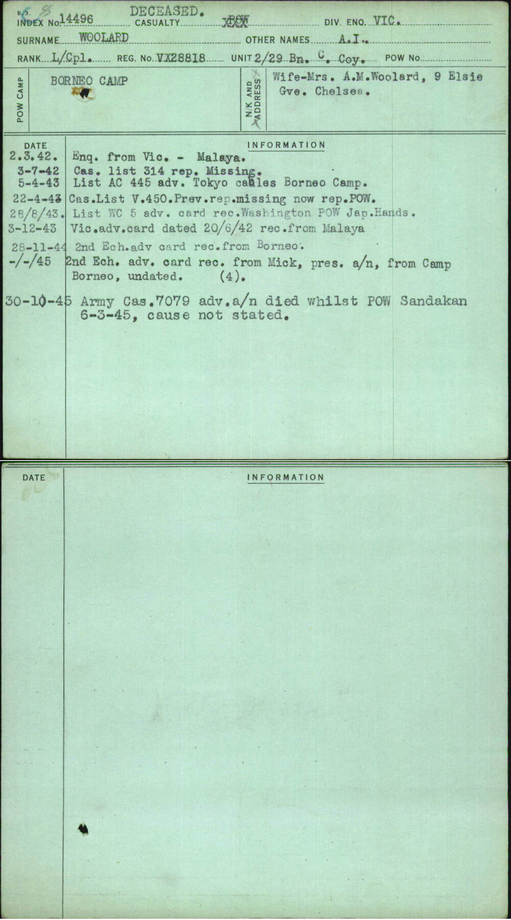 Woolard, A I, VX28818