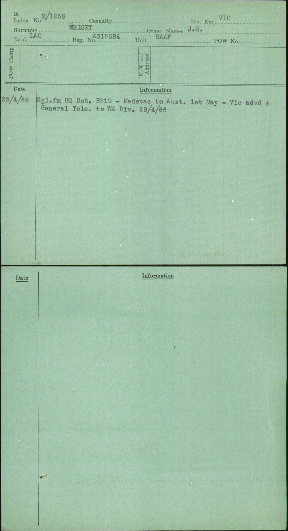 Wright, J S, A315684