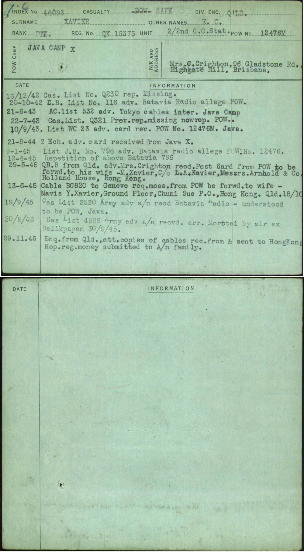 Xavier, E O, QX15375