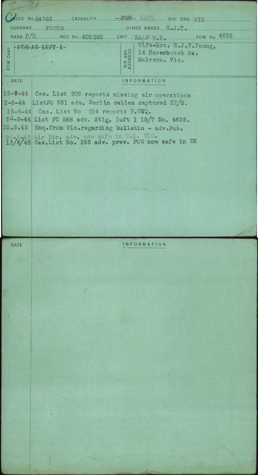 Young, W J T, 409269