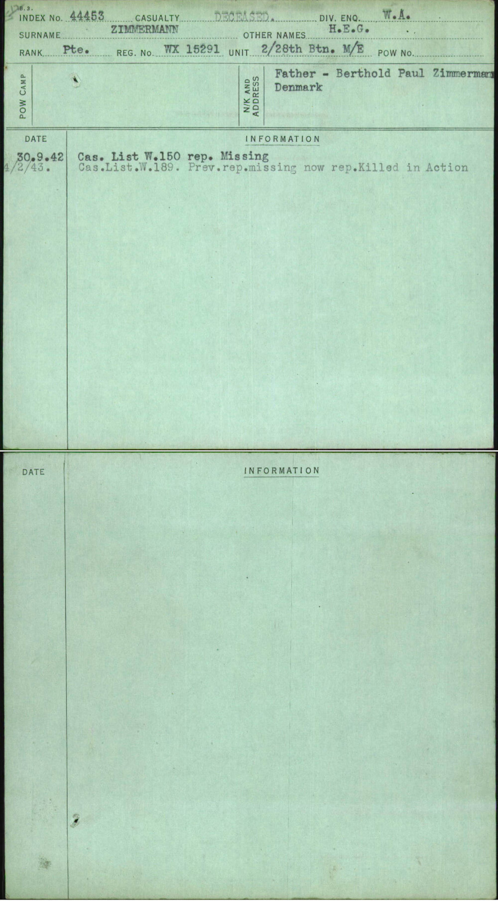 Zimmermann, H E G, WX15291
