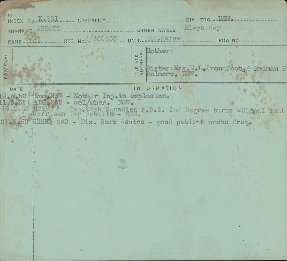 Abbott, Alwyn Roy, 2/400436