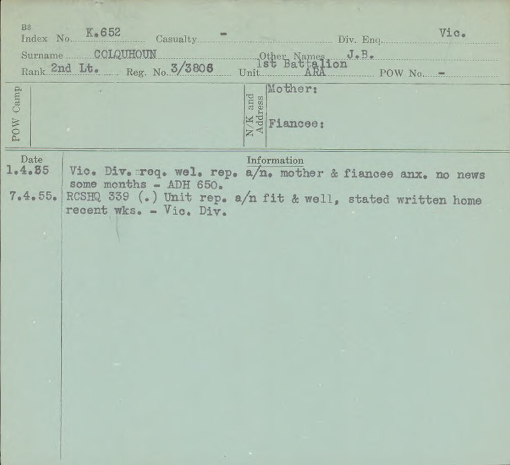 Colquhoun, J B, 3/3806