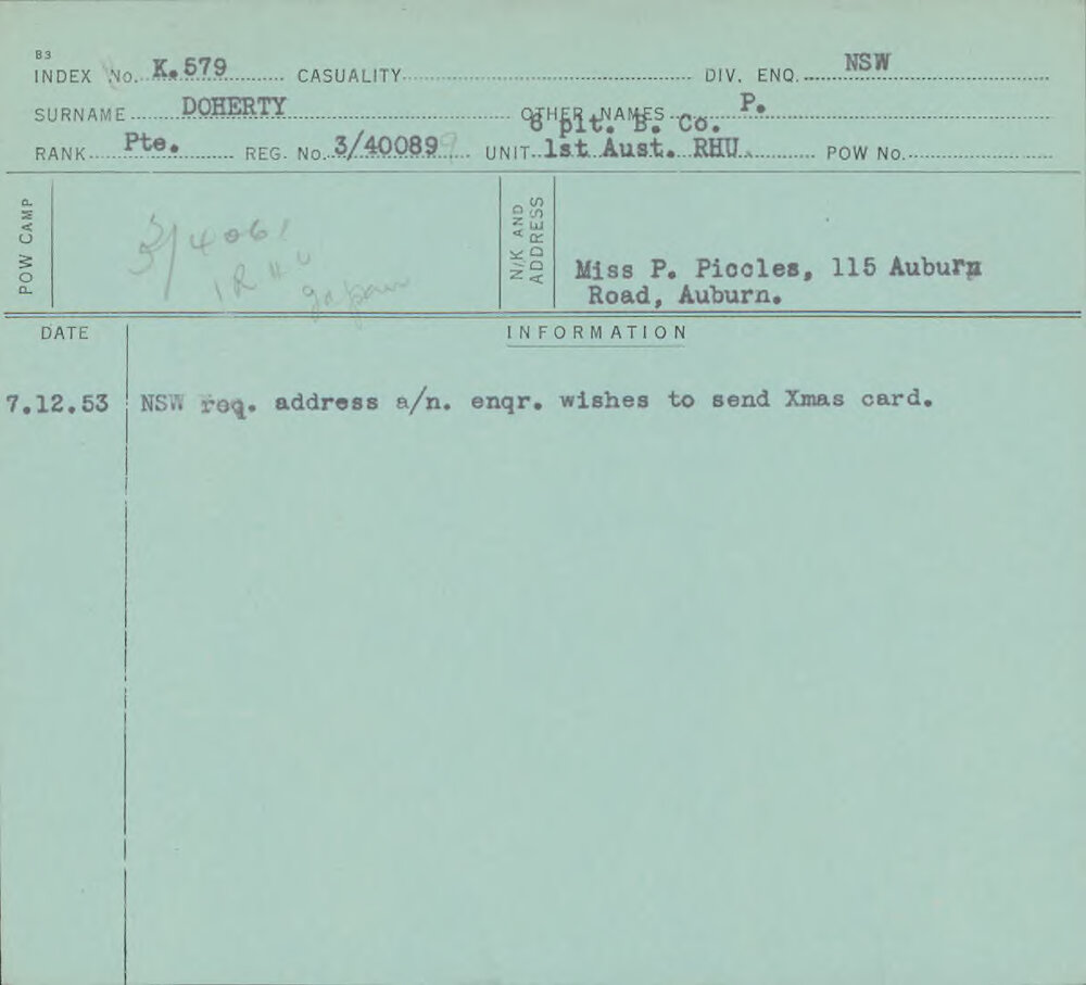 Doherty, P, 3/4089