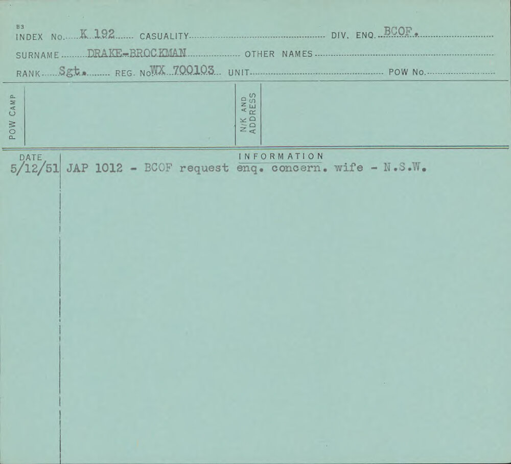 Drake-Brockman, WX 700103