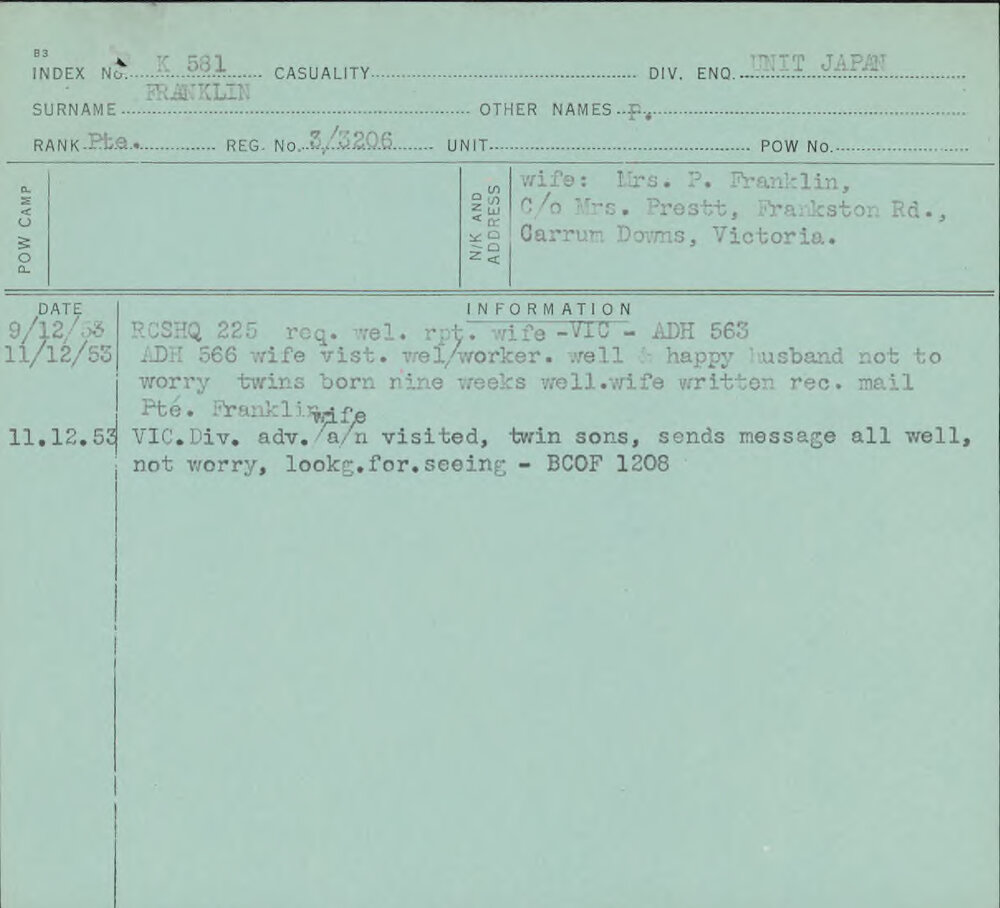 Franklin, F, 3/3206
