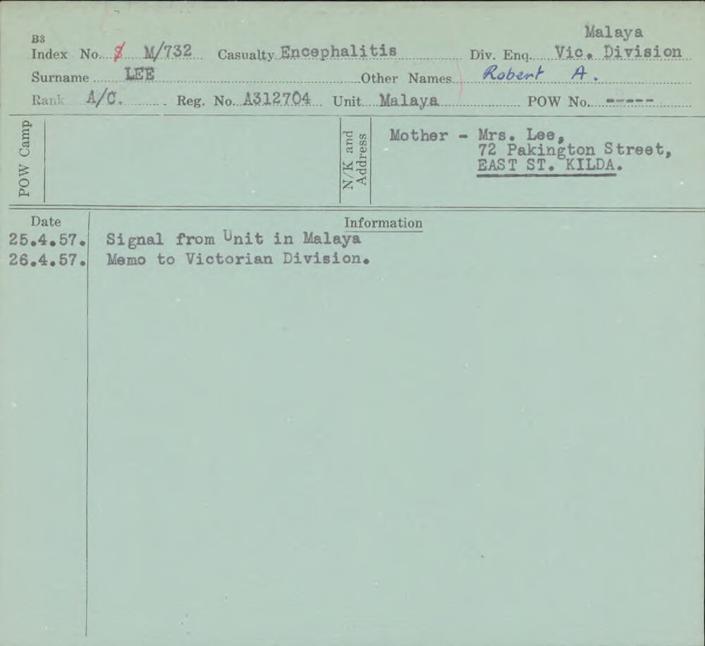 Lee, Robert A, A312704