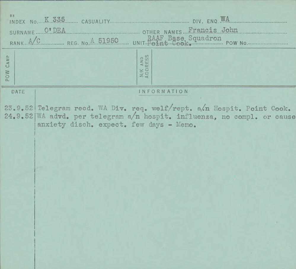 O'Dea, Francis John, A 51950