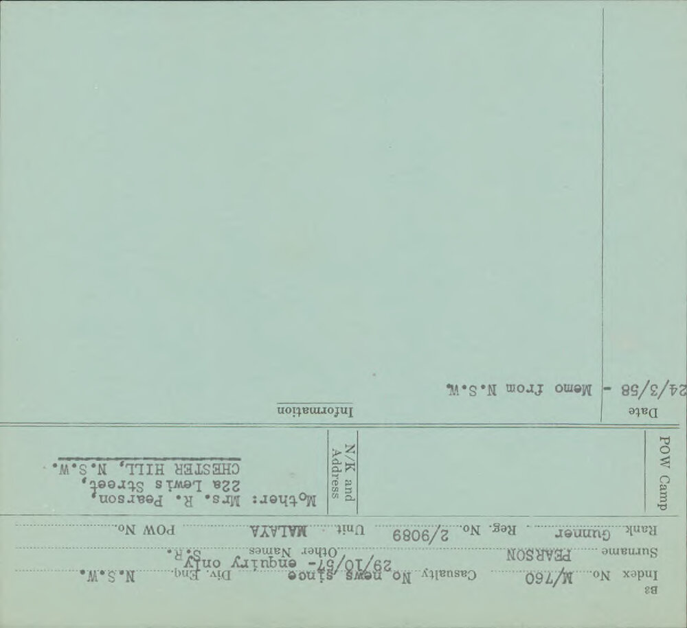 Pearson, S R, 2/90892