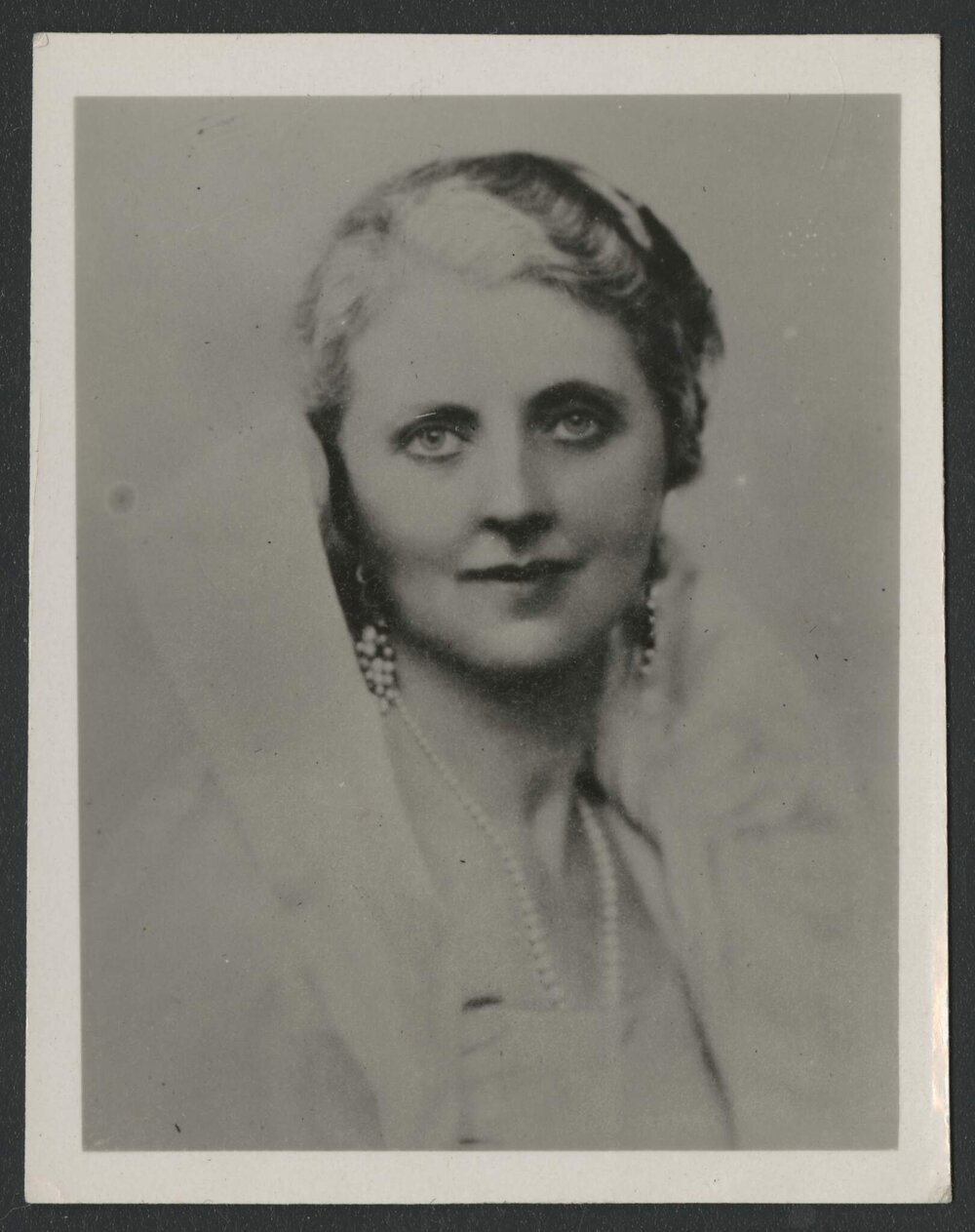 Louise Dyer in evening dress