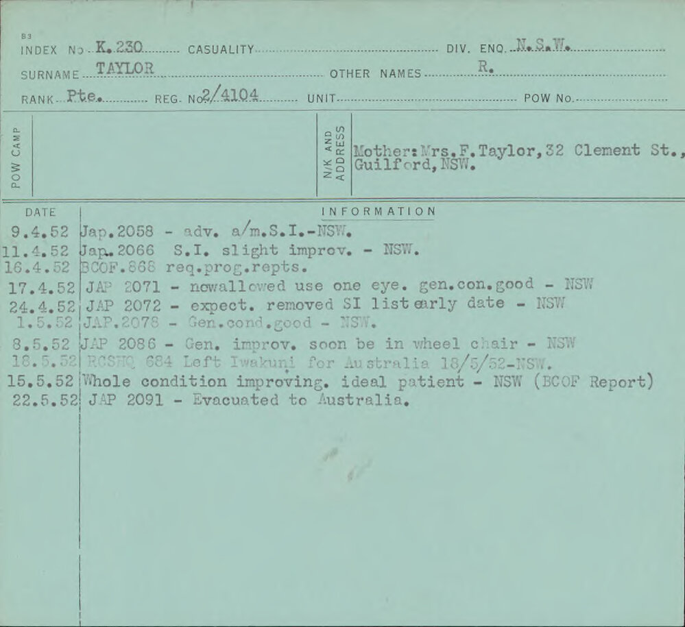 Taylor, R, 2/4104