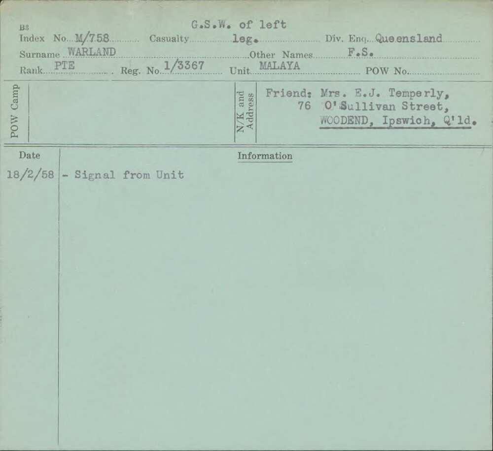 Warland, F S, 1/3367