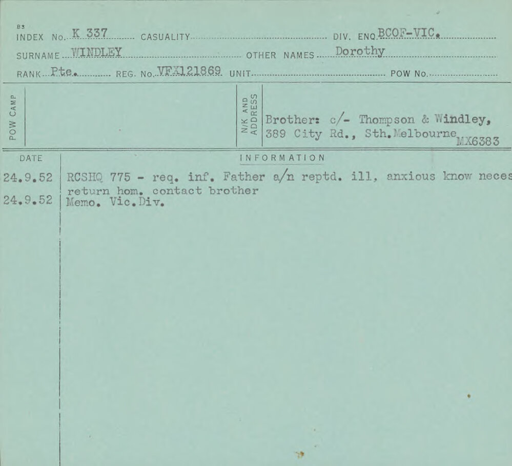 Windley, Dorothy, VFX121869