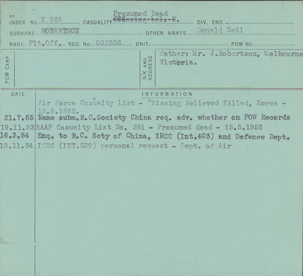 Robertson, Donald Neil, 032536
