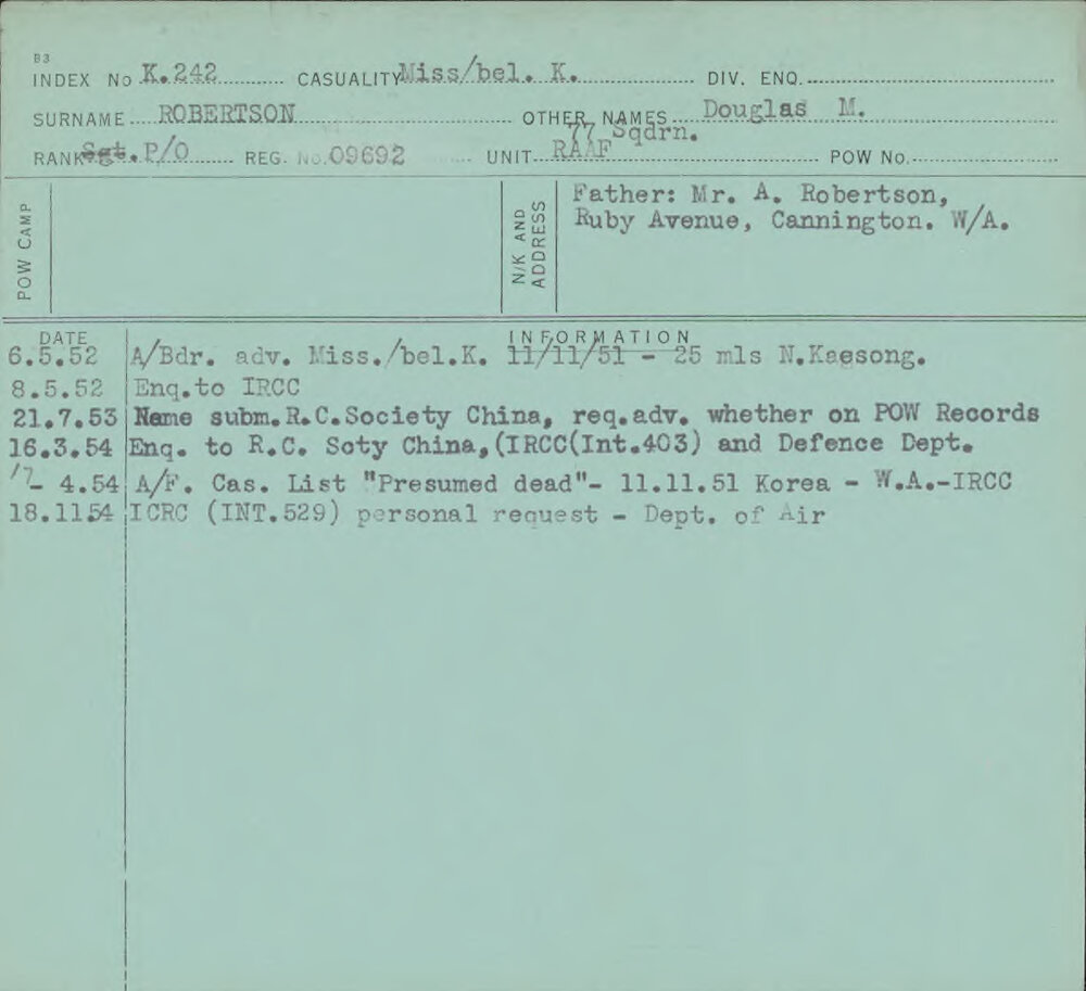 Robertson, Douglas M, 09692