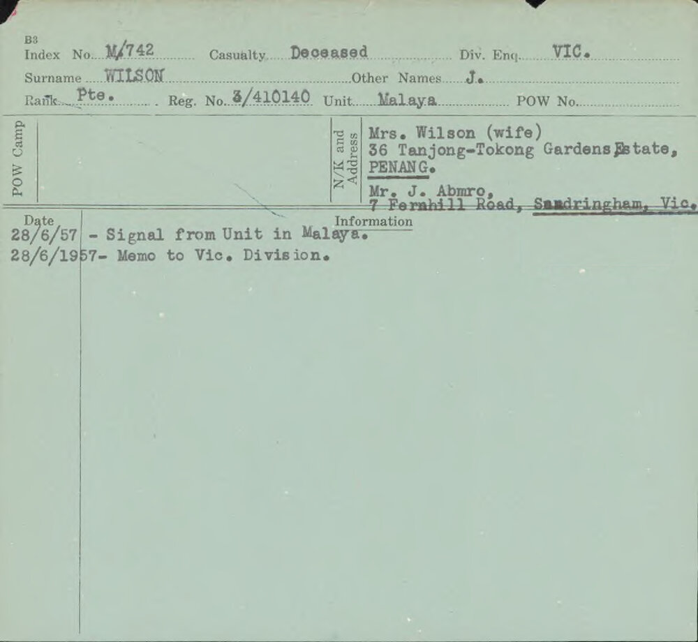 Wilson, J, 3/410140
