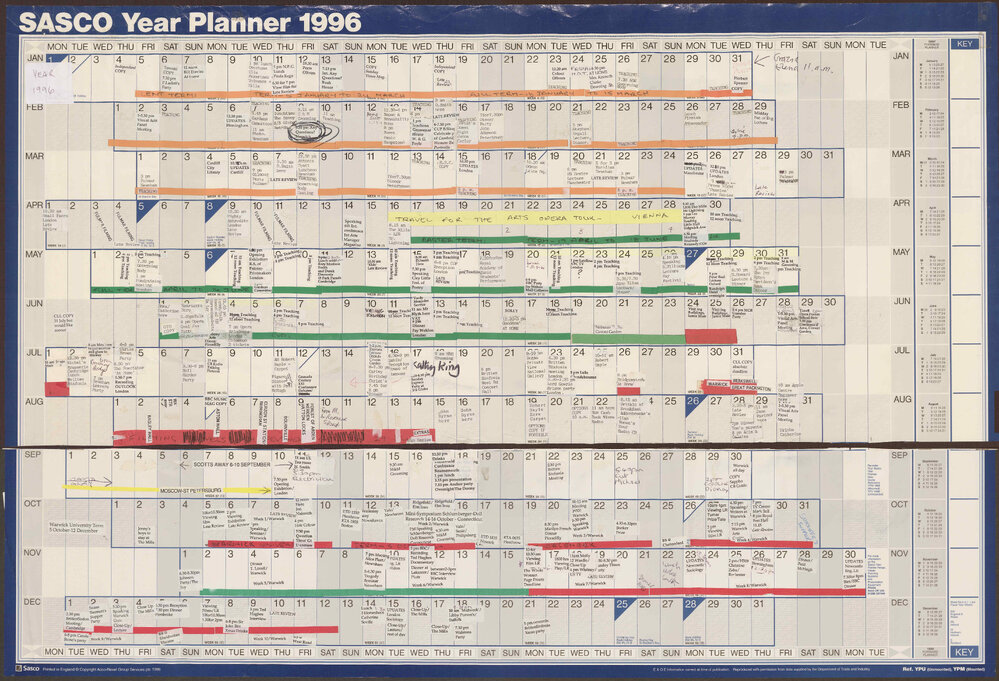 Year planner 1996
