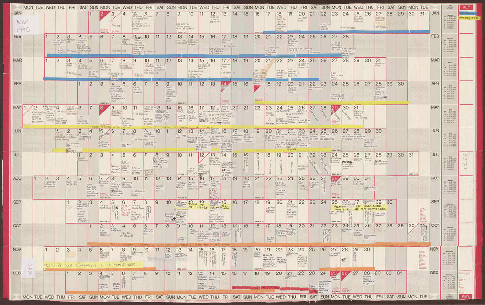 Year planner 1995