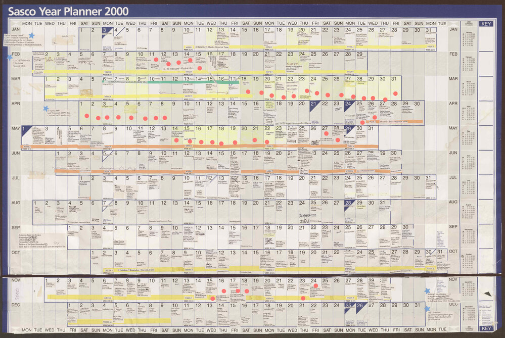 Year planner 2000