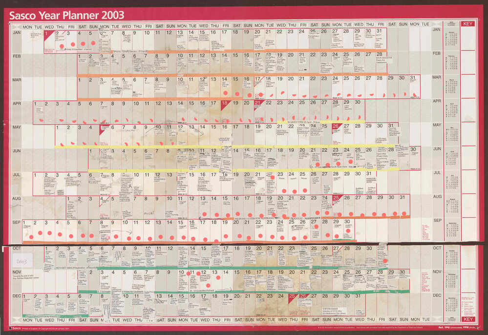 Year planner 2003