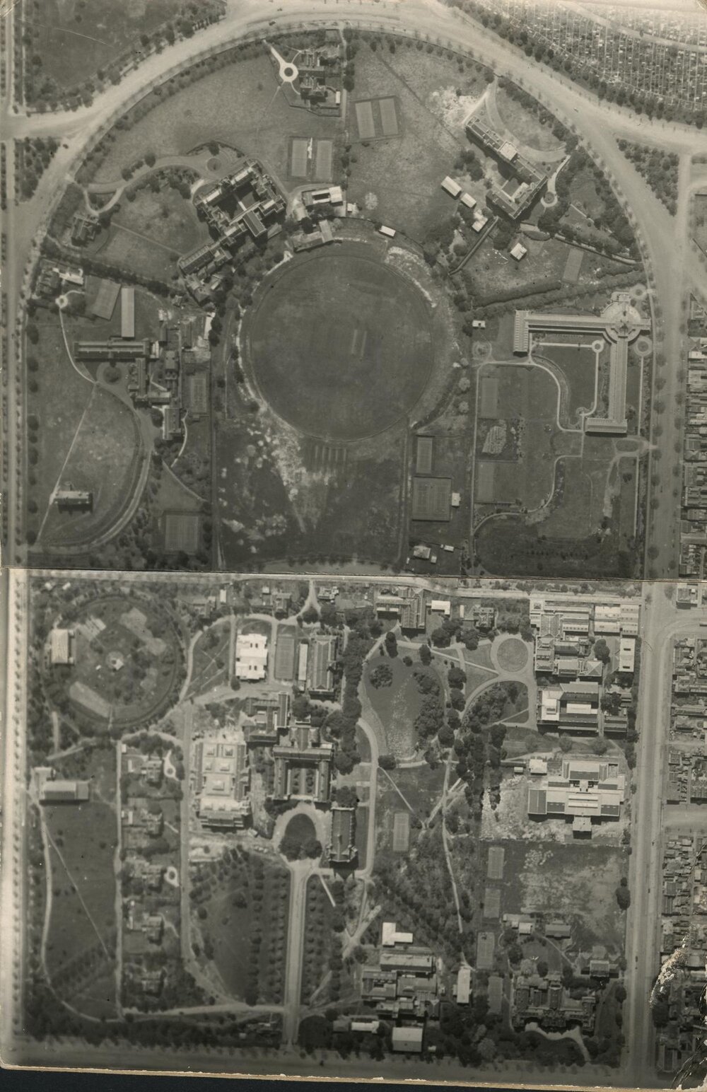 Aerial view of University of Melbourne, 1923.