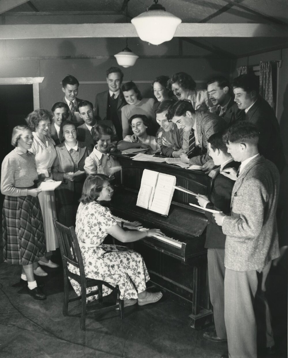 Australian Student Christian Movement folk-singing sessions at Mildura branch, University of Melbourne, 1948-1949.