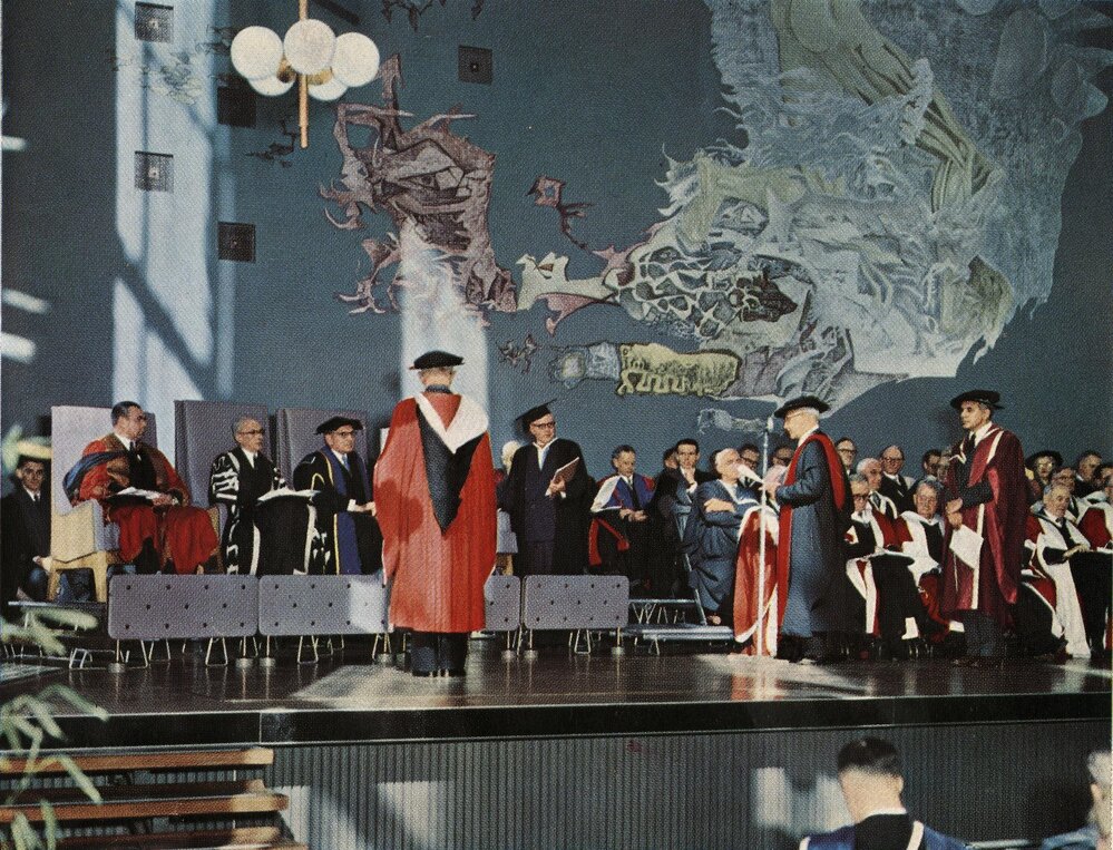 Centenary celebrations in Wilson Hall, University of Melbourne, August 1956.