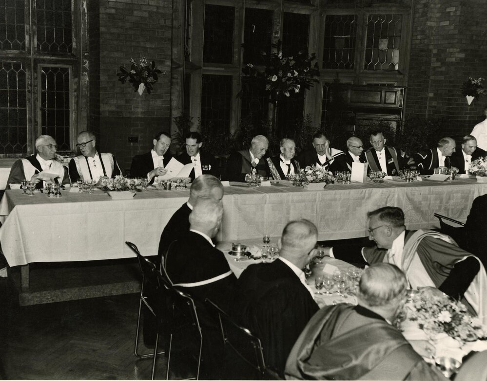 Centenary dinner in Union House, University of Melbourne, August 1956.