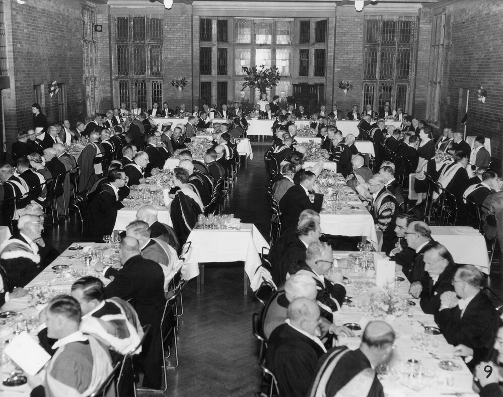 Centenary dinner in Union House, University of Melbourne, August 1956.