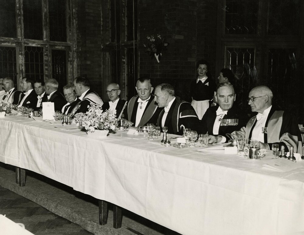 Centenary dinner in Union House, University of Melbourne, August 1956.