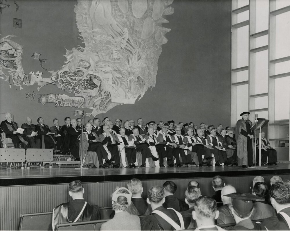 Ceremony during Centenary celebrations, University of Melbourne, August 1956.