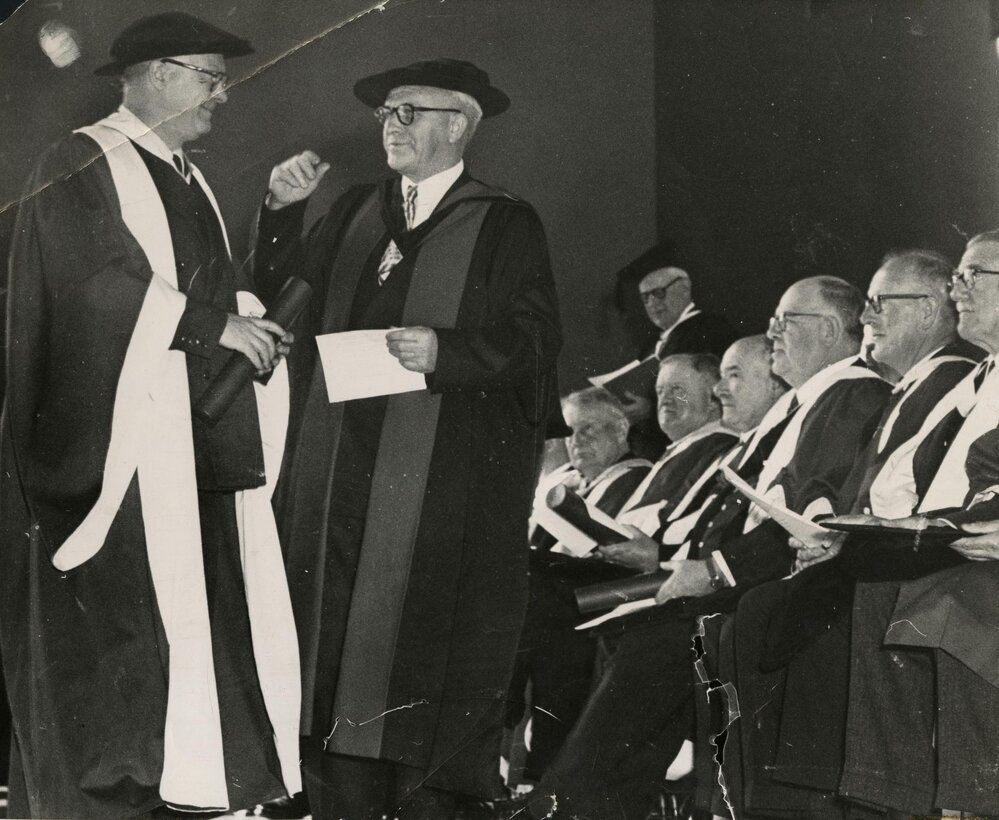 Conferring of degrees, University of Melbourne, 8 August 1955.