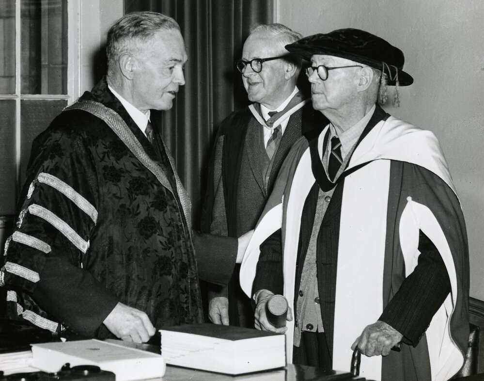 Conferring of honorary LL.D. degree on Dr. Rowden White, University of Melbourne, 1 October 1962.