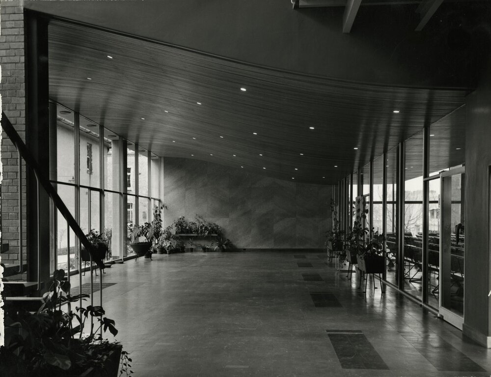 Foyer of Wilson Hall, University of Melbourne, circa 1956.