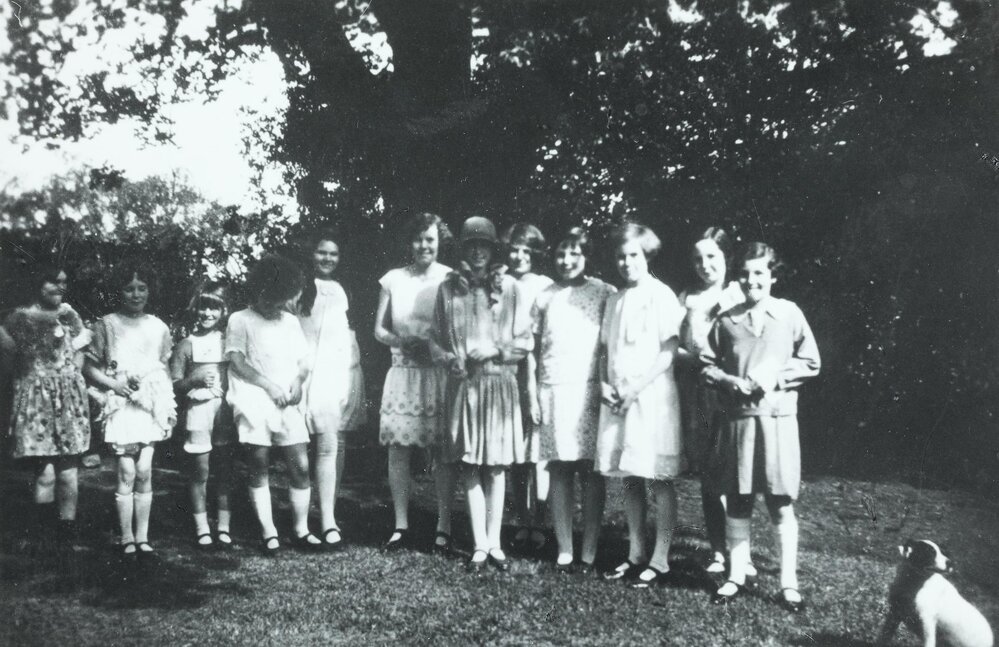 Gathering in the Labys' Garden, University of Melbourne.