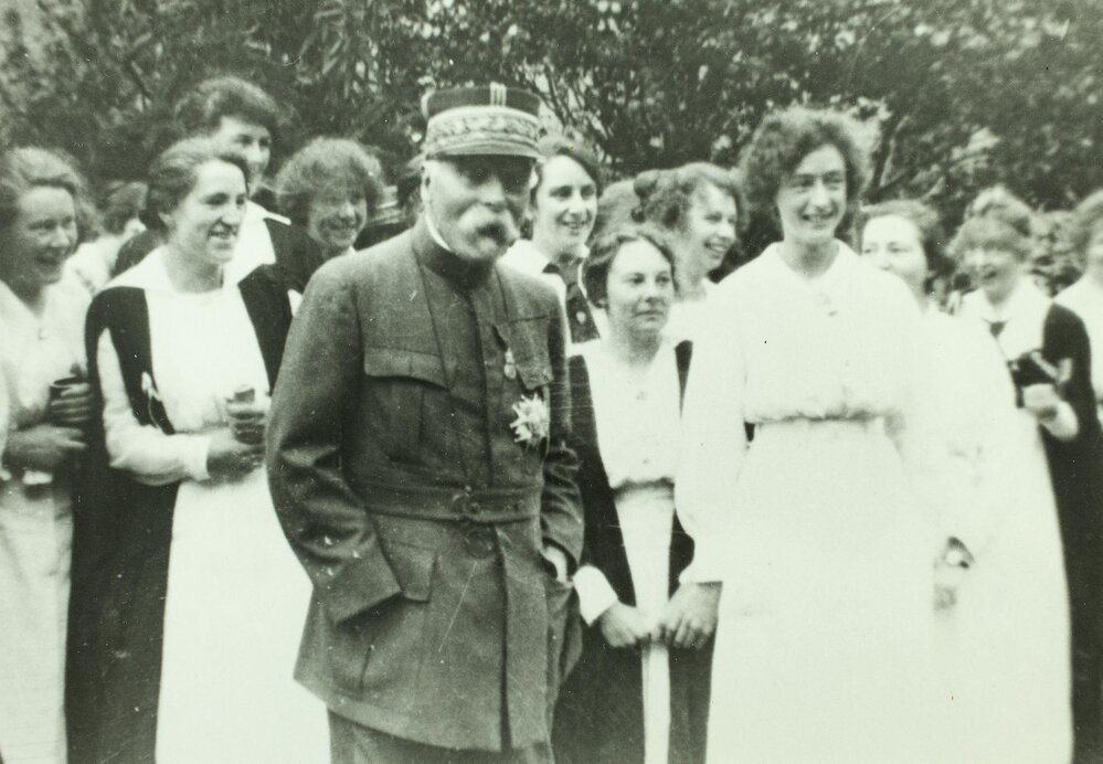 General Pau visiting University of Melbourne, October 1918