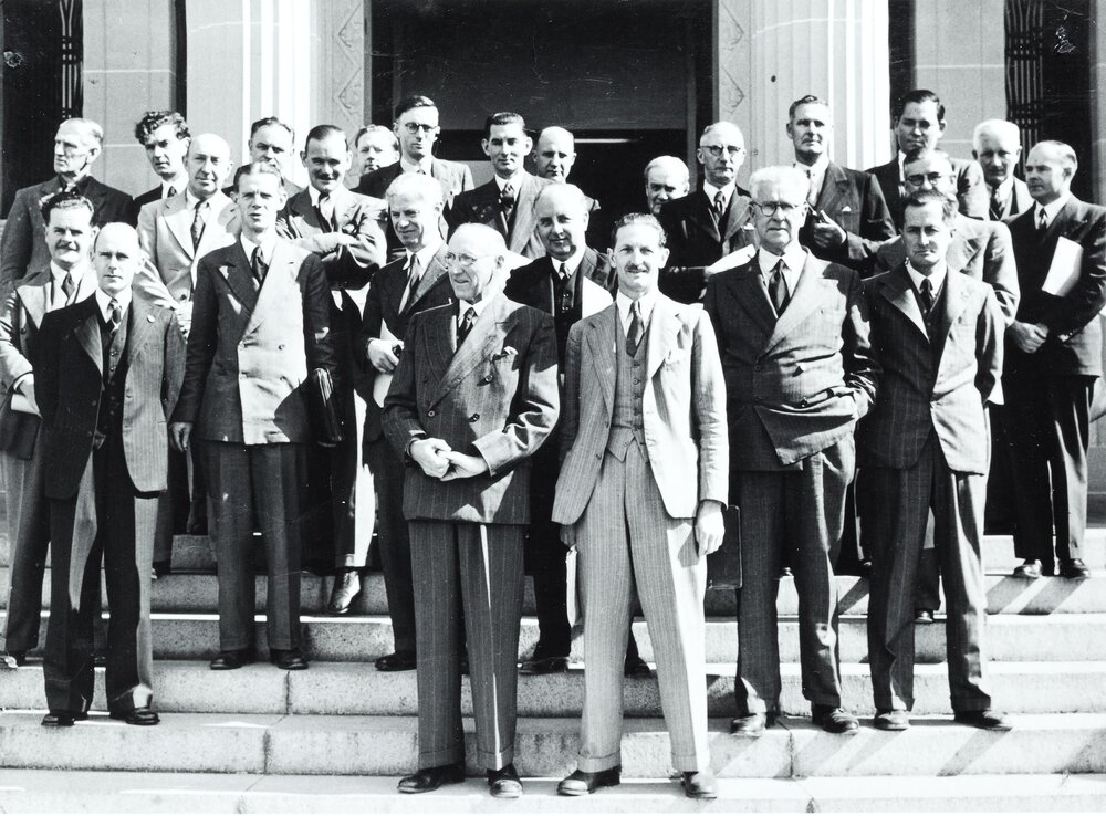 Group photo at Canberra University College, circa April 1948.