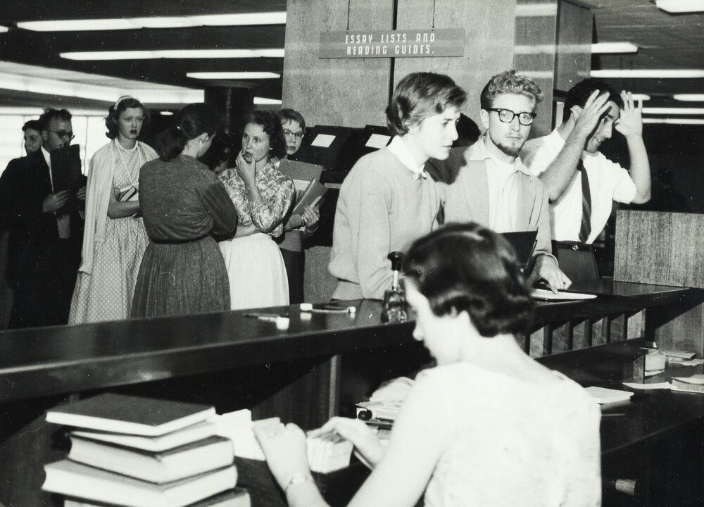 Interior of the Baillieu Library University of Melbourne, 15 February - 21 March 1961.