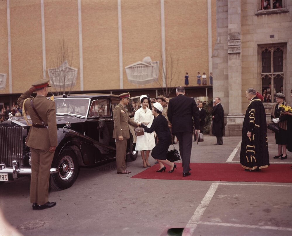 King Bhumibol Adulyadej of Thailand and Queen Sirikit, University of Melbourne.