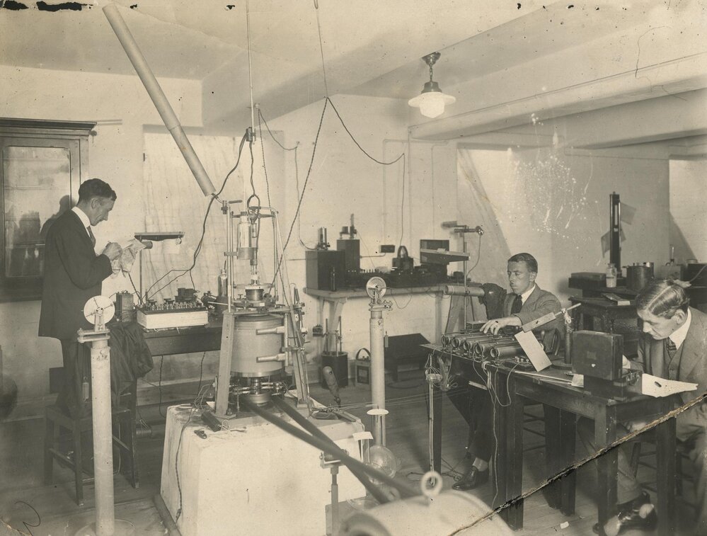 Laboratory experiment, University of Melbourne 1920's.