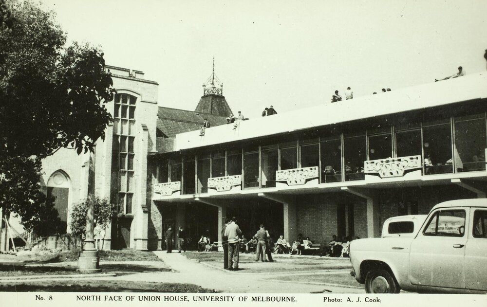 North face of Union House, University of Melbourne.